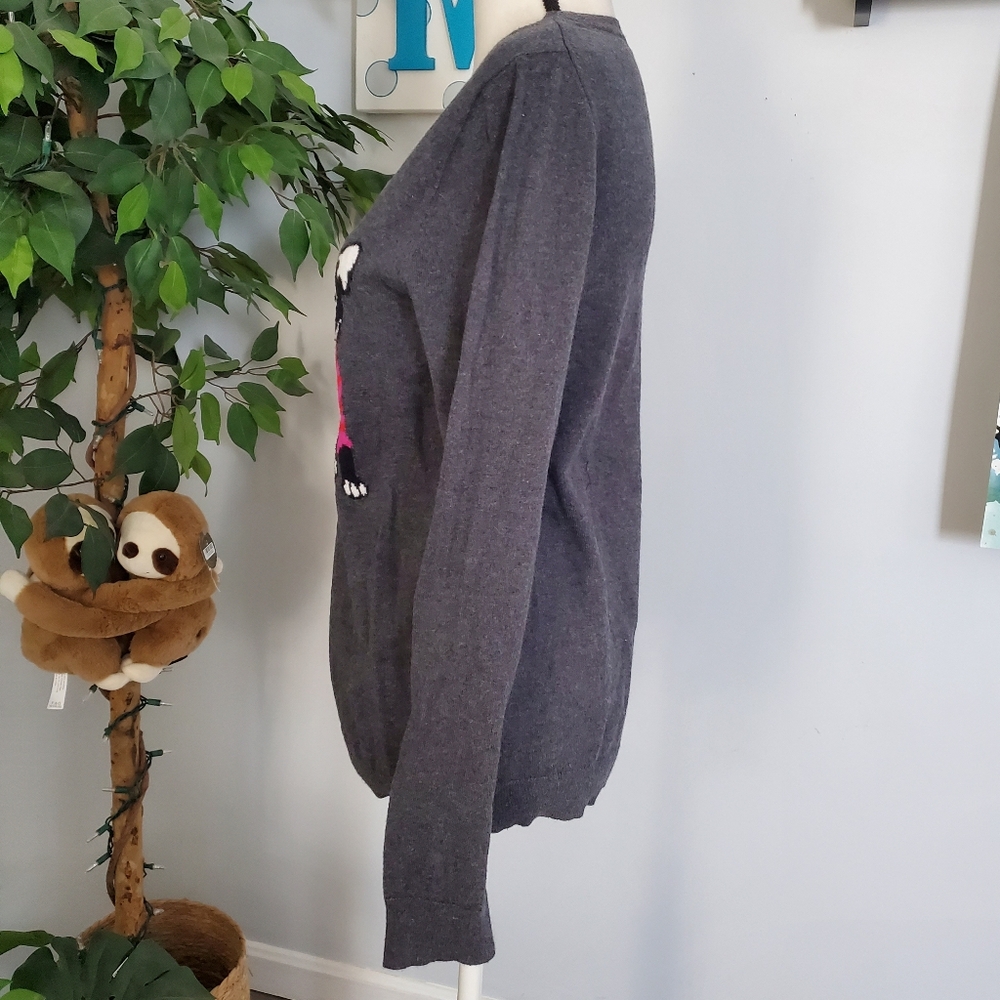 J. CREW MERCANTILE Merino Wool Blend French Bulldog Sweater L - Picture 2 of 8